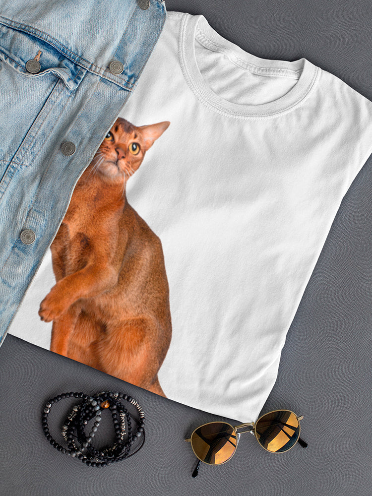 Young Brown Abyssinian Cat Tee Women's -Image by Shutterstock