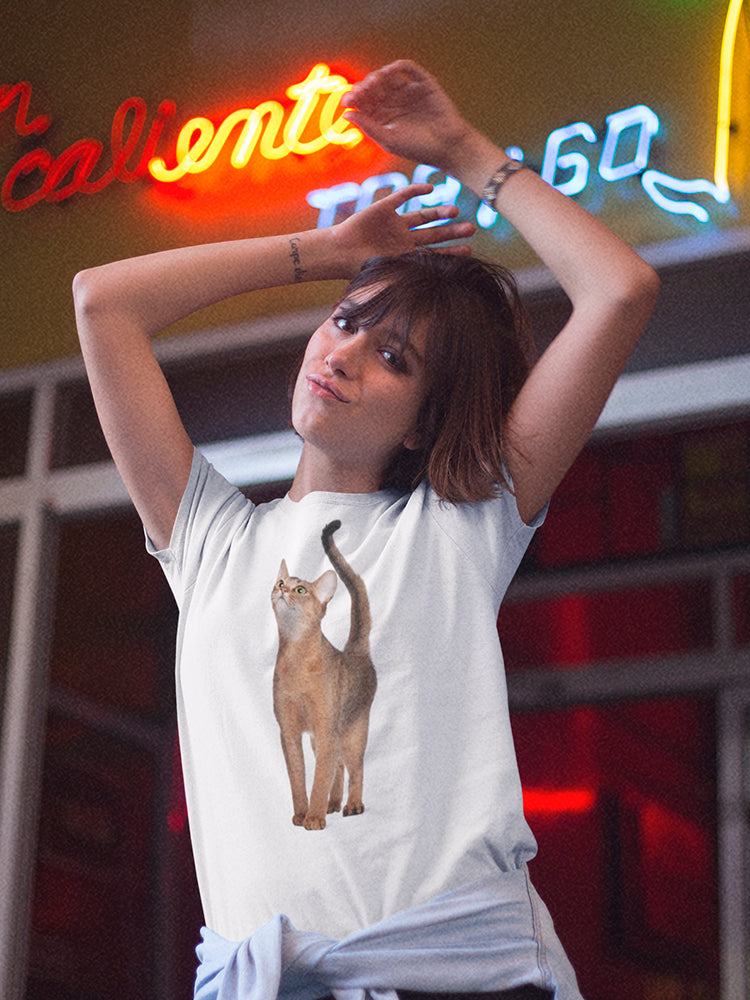 Pretty Brown Abyssinian Cat Tee Women's -Image by Shutterstock