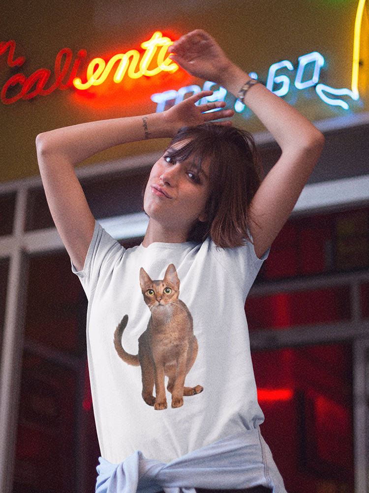 Brown Abyssinian Cat Tee Women's -Image by Shutterstock