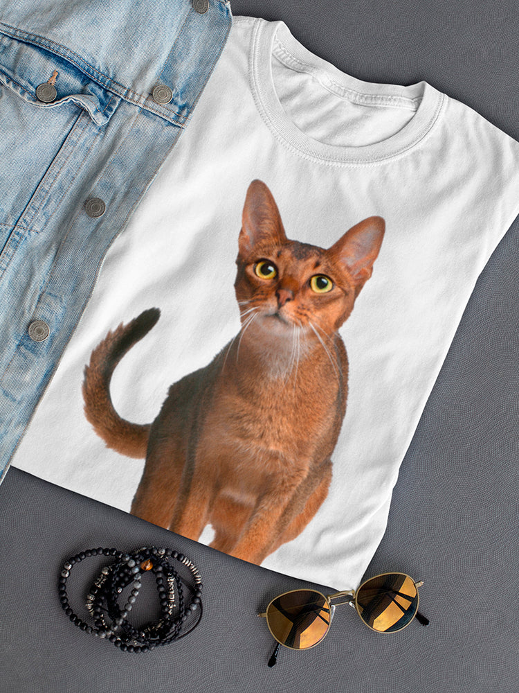 Brown Abyssinian Cat Tee Women's -Image by Shutterstock