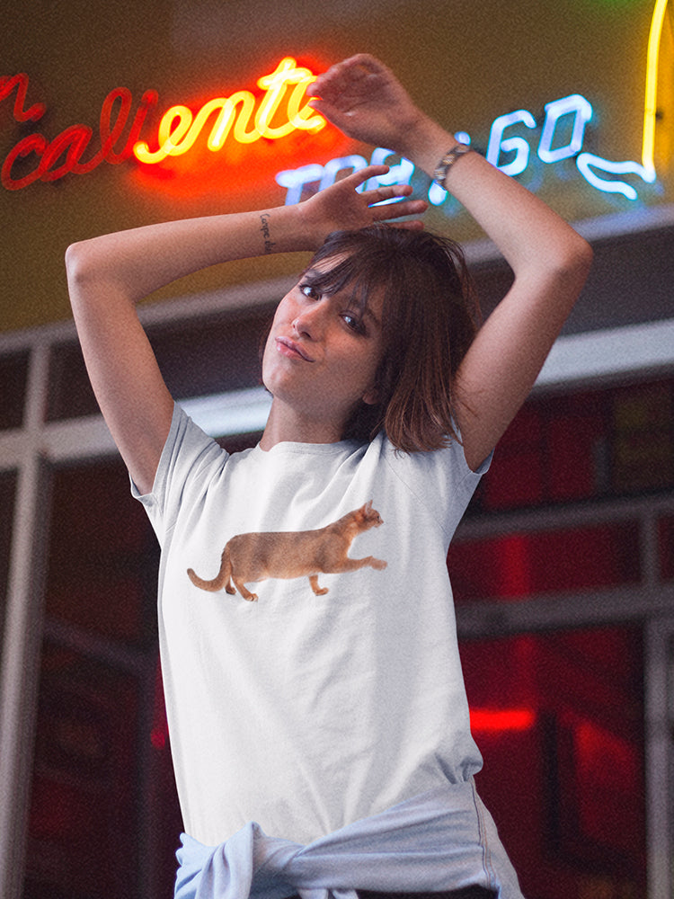 Cute Young Abyssinian Cat Tee Women's -Image by Shutterstock