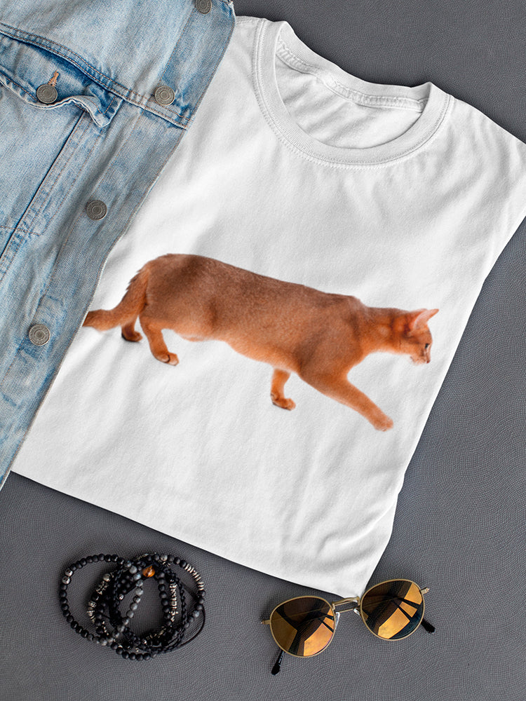 Cute Young Abyssinian Cat Tee Women's -Image by Shutterstock