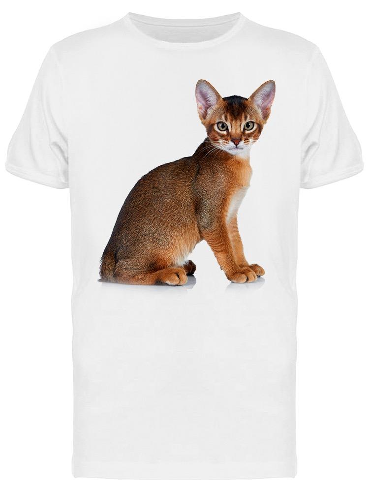 An Abyssian Kitty Sits Tee Men's -Image by Shutterstock