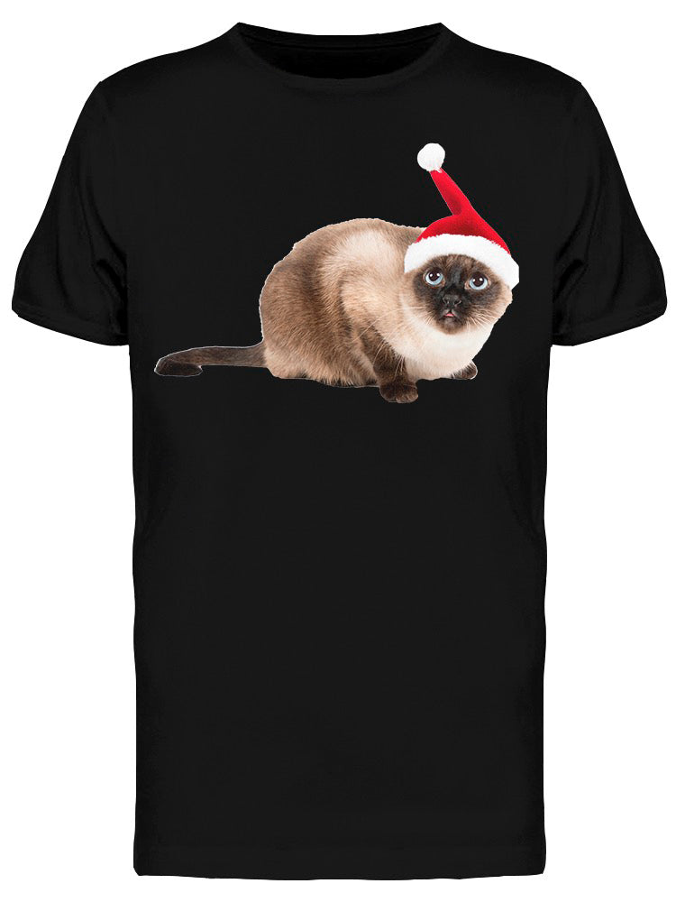 Laid Down Christmas Cat Tee Men's -Image by Shutterstock