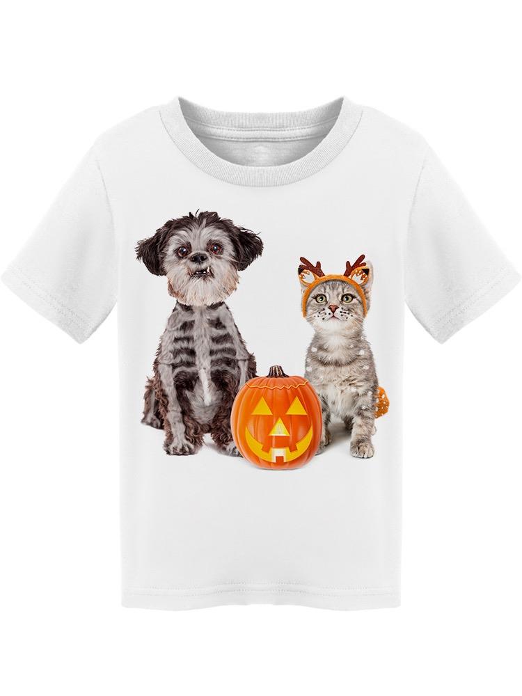 Halloween Poodle And Kitten Tee Toddler's -Image by Shutterstock