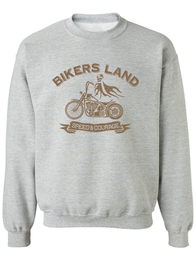Bikers Land Golden Design Sweatshirt Men's -Image by Shutterstock
