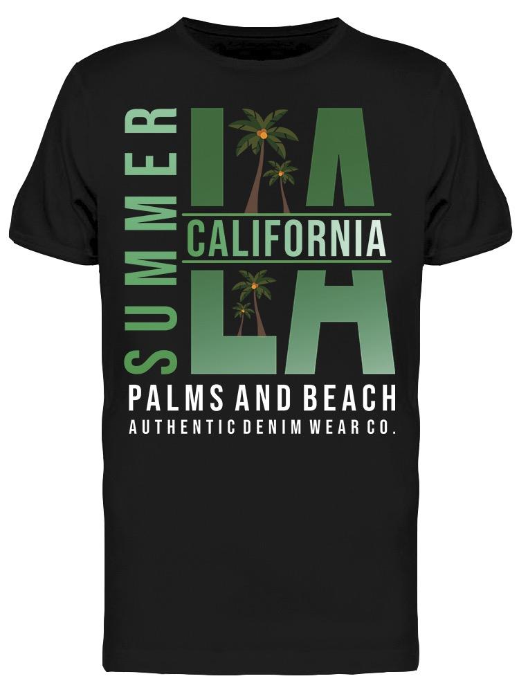 Summer California La Palms/beach Tee Men's -Image by Shutterstock