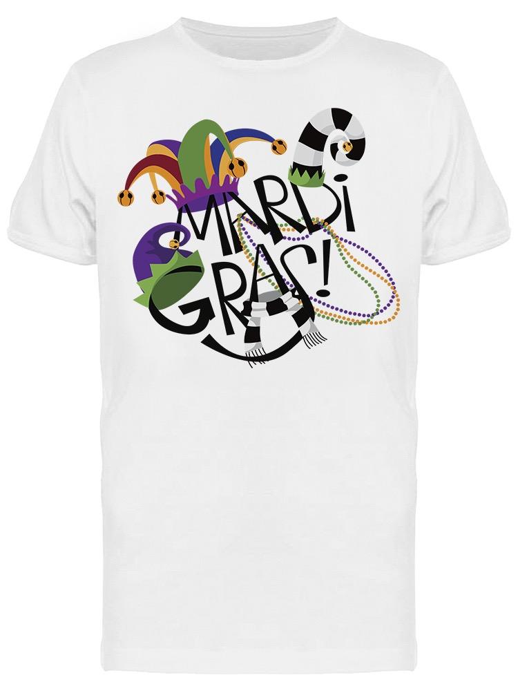 Mardi Gras Symbol With Hats Tee Men's -Image by Shutterstock