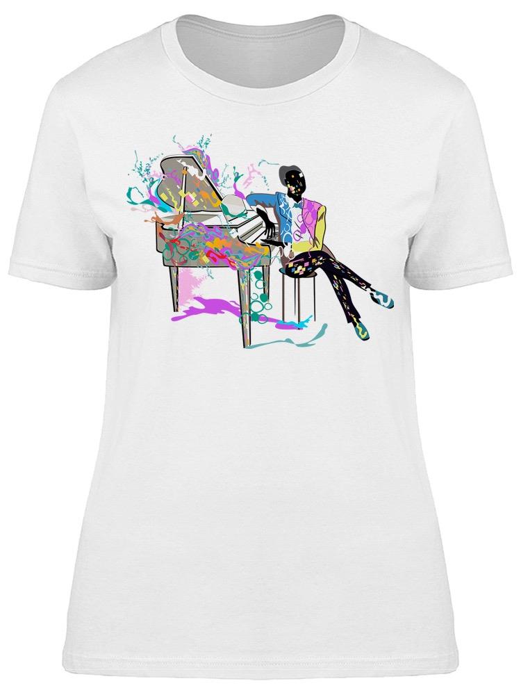 Abstract Piano Player Tee Women's -Image by Shutterstock