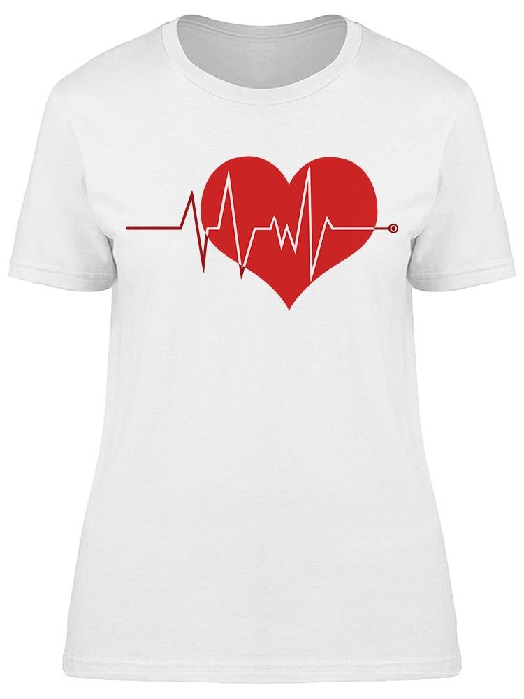 Ecg Graph With Heart Tee Women's -Image by Shutterstock