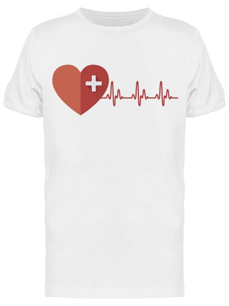 Heart, Heartbeat Electrogram Tee Men's -Image by Shutterstock