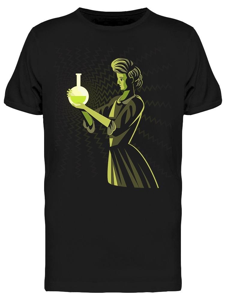 Marie Curie With A Flask Tee Men's -Image by Shutterstock