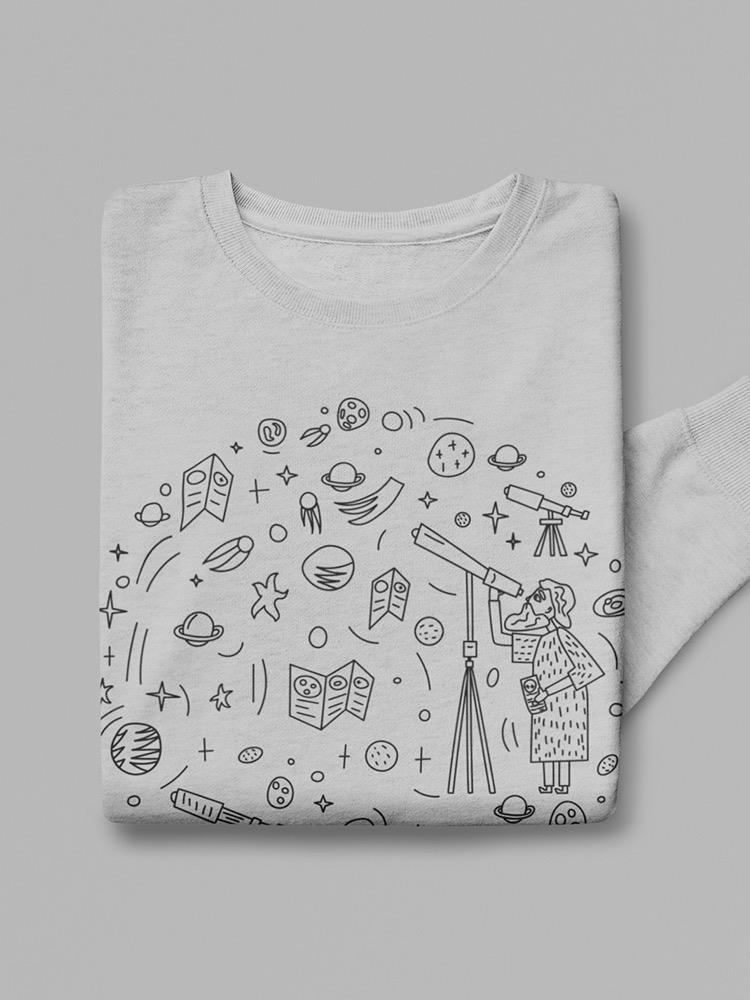 Astronomer Observes Space Icons Sweatshirt Men's -Image by Shutterstock