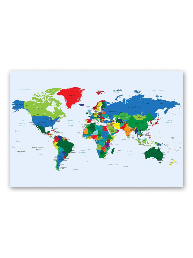 World Map With Countries  Poster -Image by Shutterstock