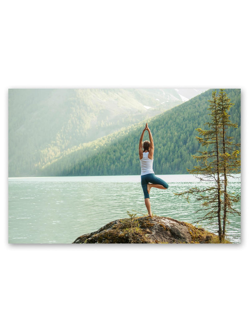 Yoga Woman In A Lake Poster -Image by Shutterstock