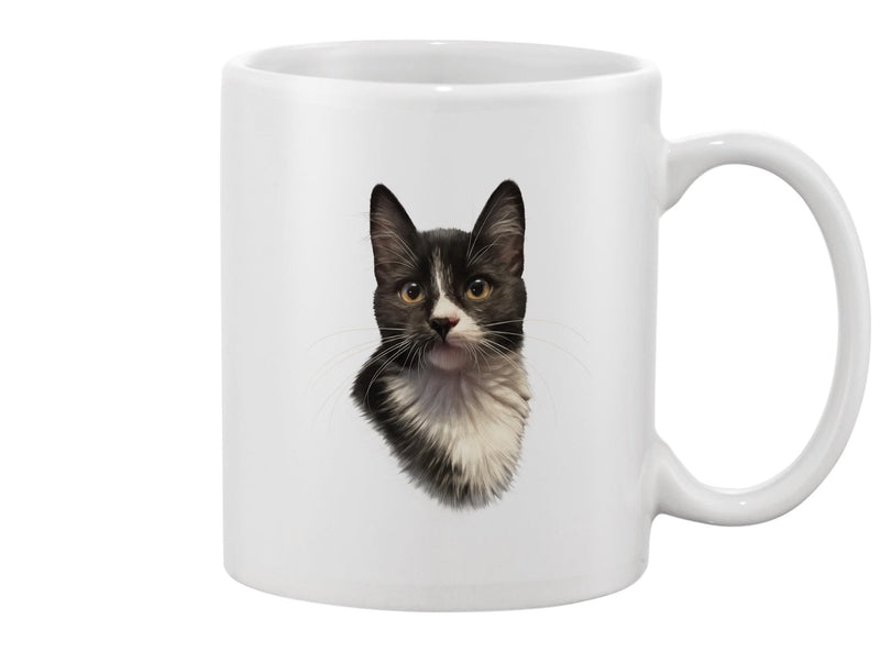 Cute Black And White Cat Design Mug -Image by Shutterstock