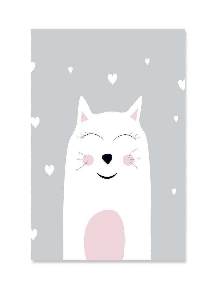 Cute Cartoon Nursery Cat Poster -Image by Shutterstock