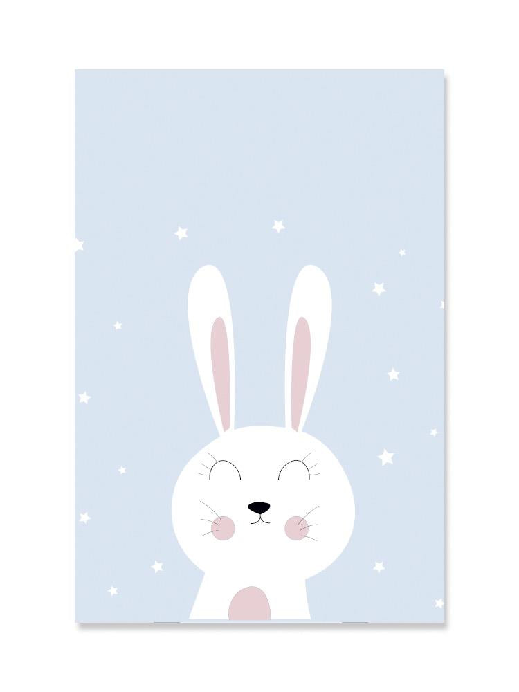 Cute Bunny Nursery Animal Poster -Image by Shutterstock