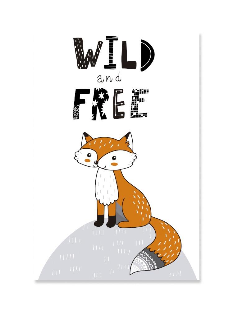 Wild And Free Baby Fox Poster -Image by Shutterstock
