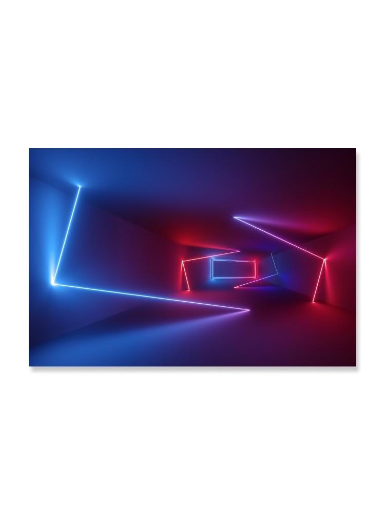 Glowing Neon Lights In Room  Poster -Image by Shutterstock