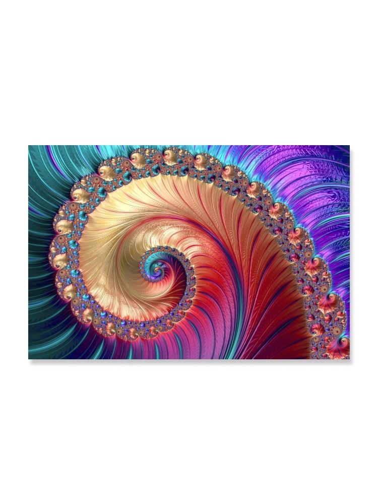 Colorful Fractal Spyral Design Poster -Image by Shutterstock