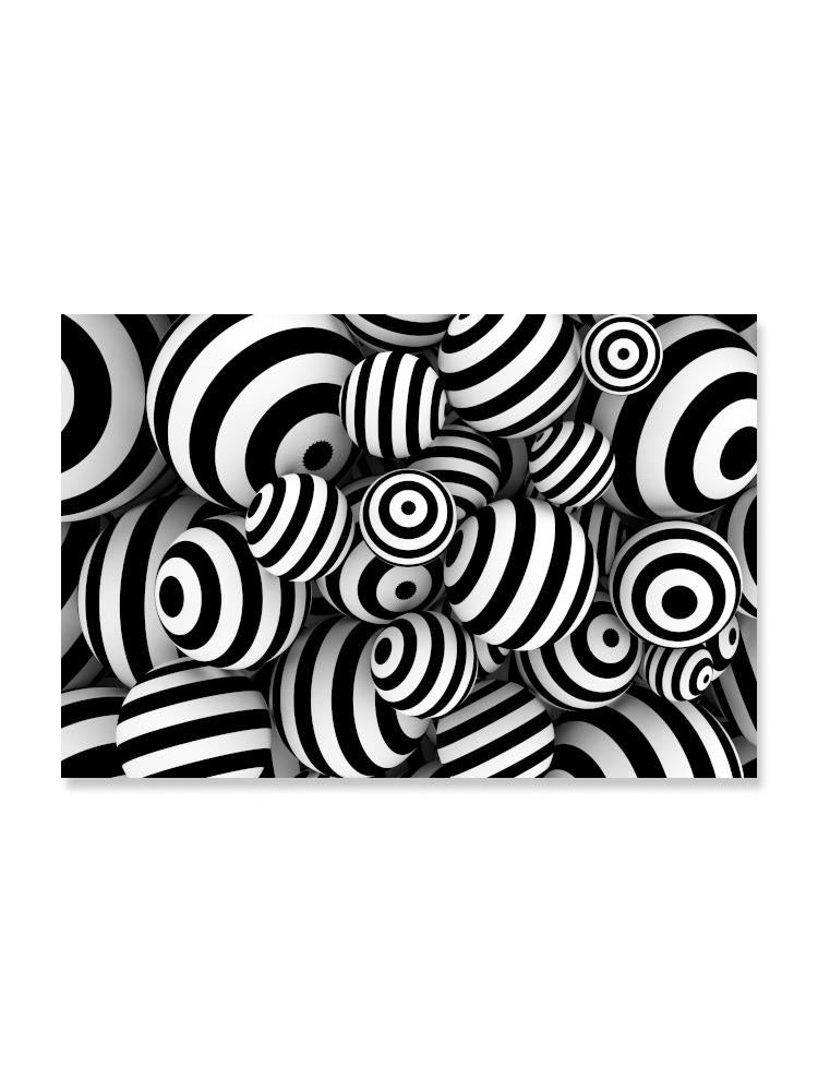3d Black And White Spheres Poster -Image by Shutterstock