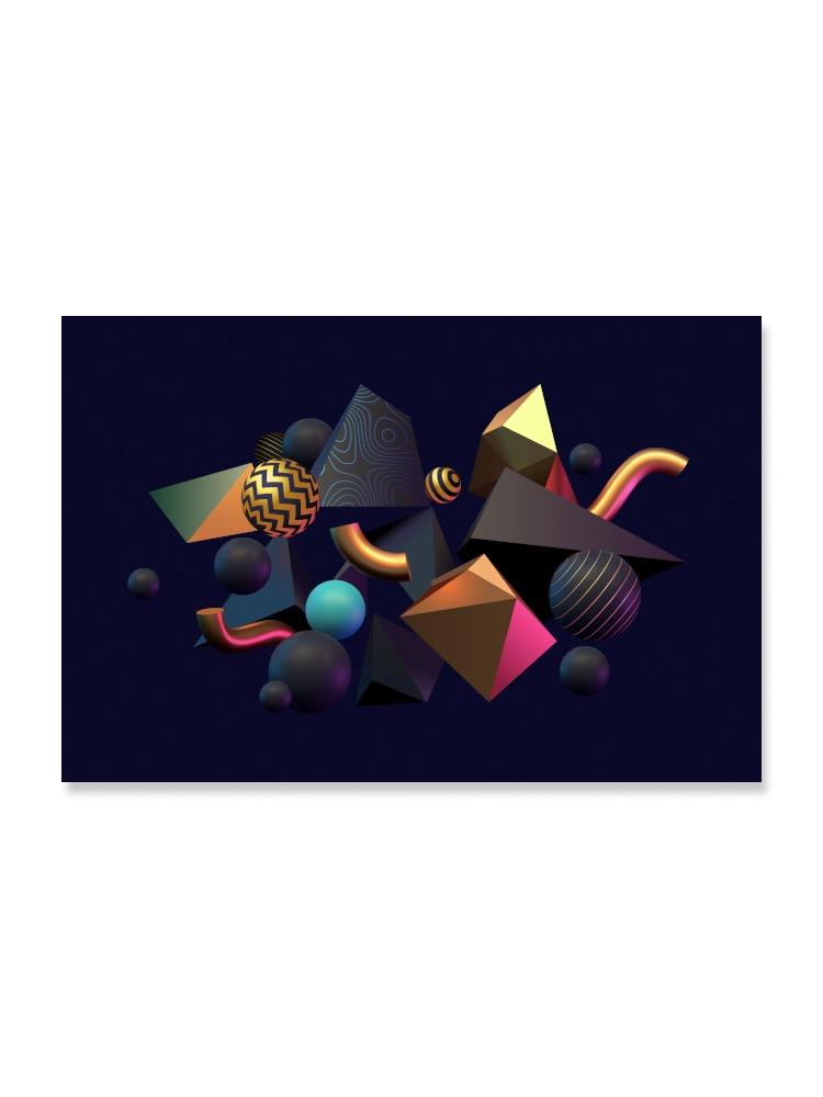 3d Geometrical Ornate Shapes Poster -Image by Shutterstock