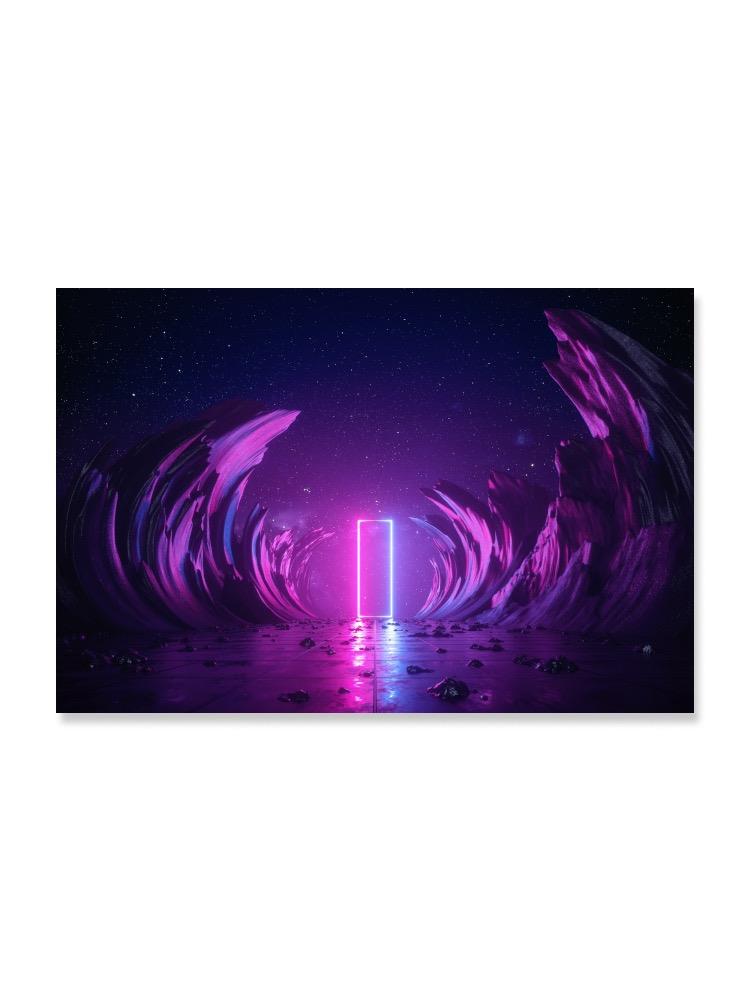 Cosmic Landscape With Neon Light Poster -Image by Shutterstock