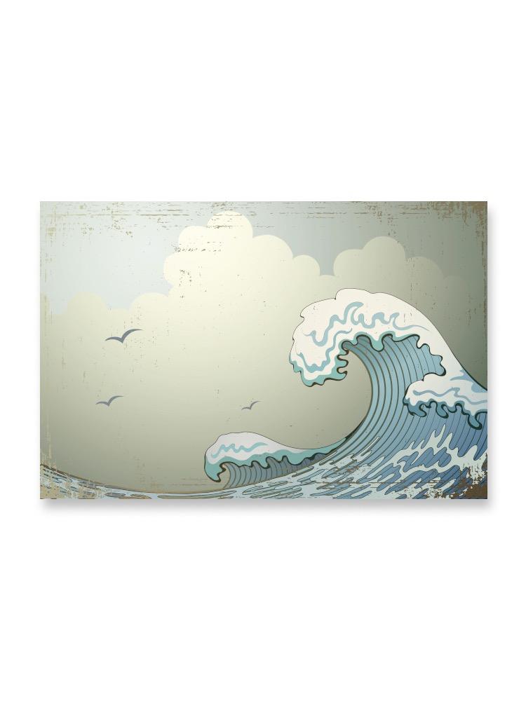 Waves On A Cloudy Day Poster -Image by Shutterstock