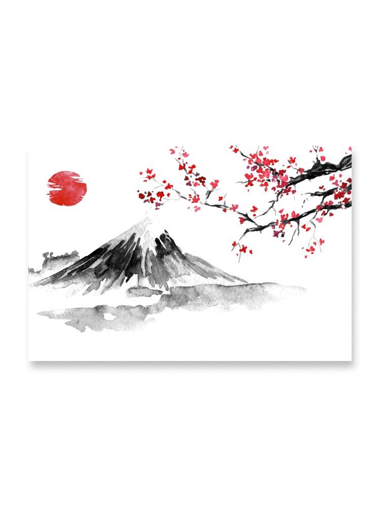 Fuji Mountain With Sakura Tree Poster -Image by Shutterstock