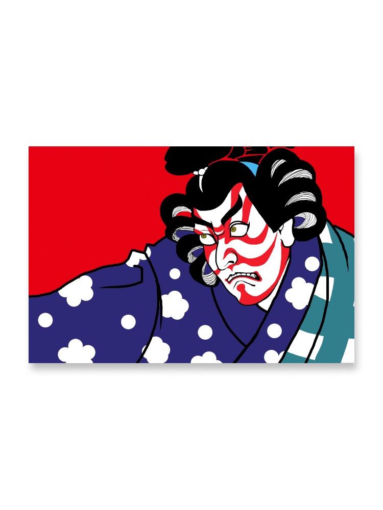 Kabuki Style Design Of Man Poster -Image by Shutterstock