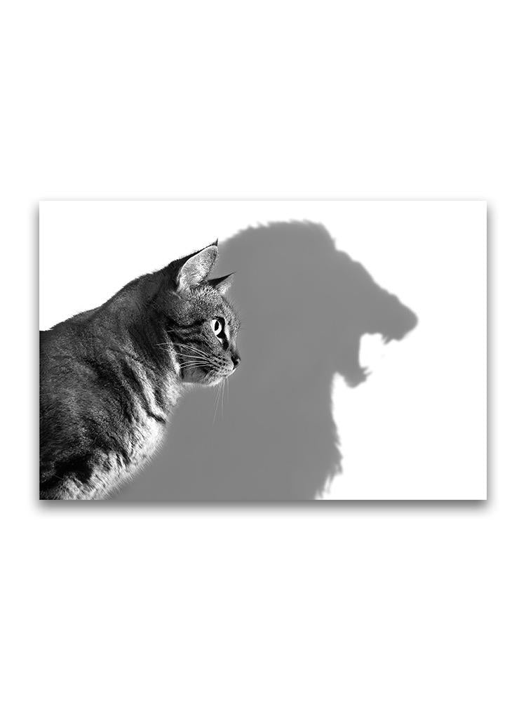 House Cat With Lion's Shadow Poster -Image by Shutterstock