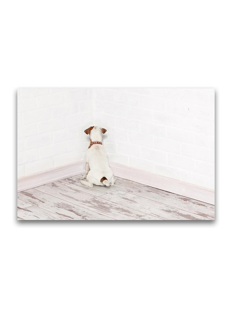 Cute Puppy Standing In Corner  Poster -Image by Shutterstock