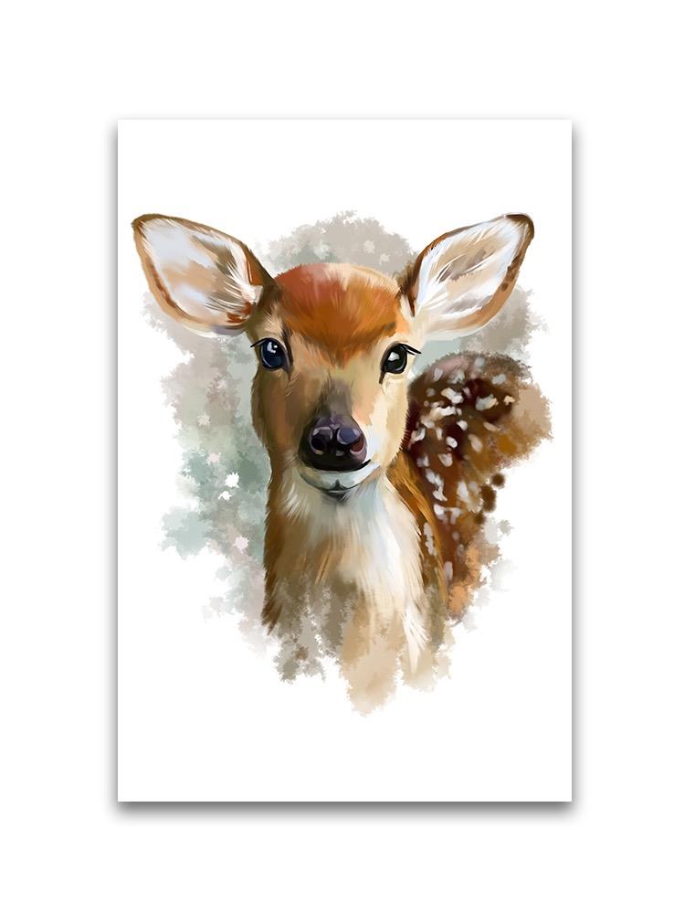 Watercolor Style Fawn  Poster -Image by Shutterstock