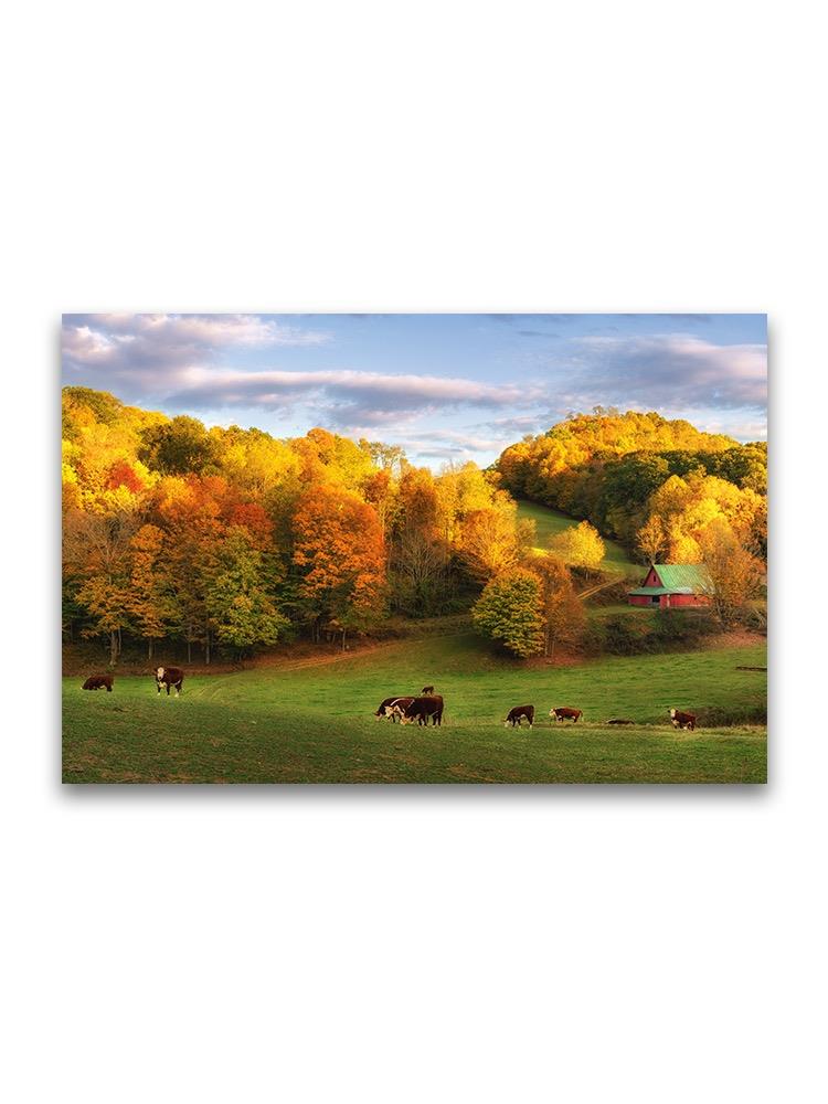 Beautiful Autumn Farm Scenery Poster -Image by Shutterstock
