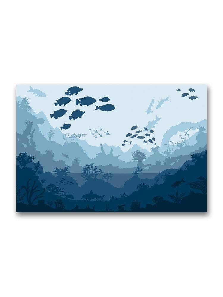 Design Of Coral Reef Life Poster -Image by Shutterstock