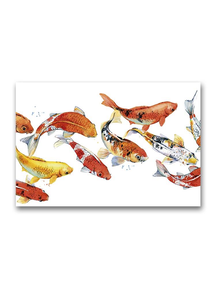 Watercolor Style Koi Fish  Poster -Image by Shutterstock