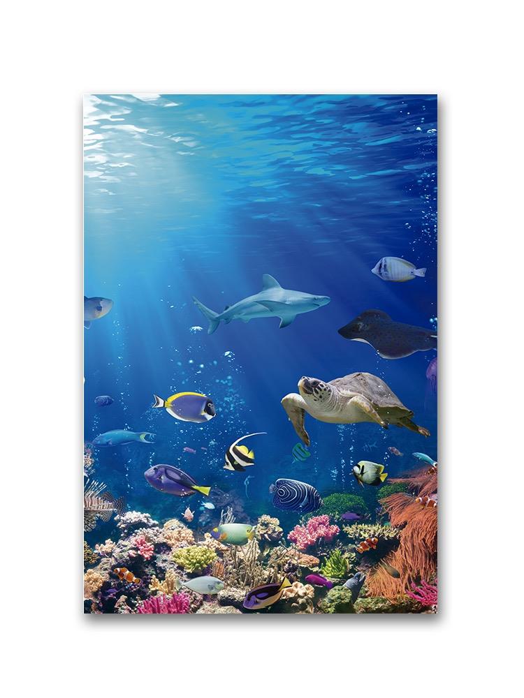 Underwater Tropical Reef Scene Poster -Image by Shutterstock