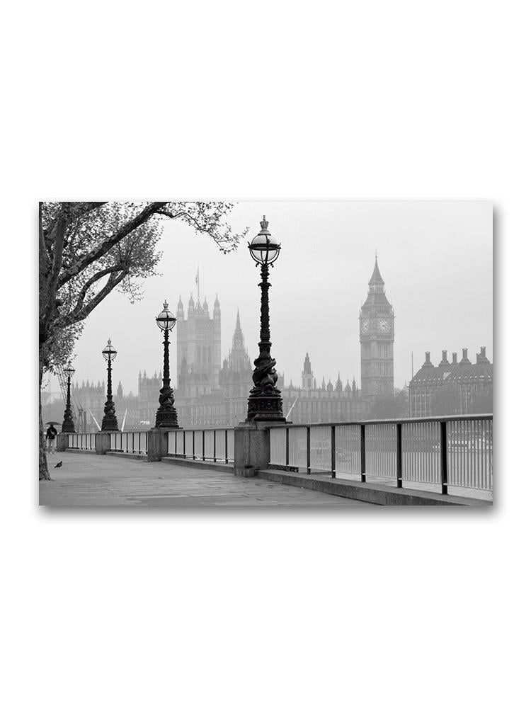 The Big Ben And Houses Poster -Image by Shutterstock