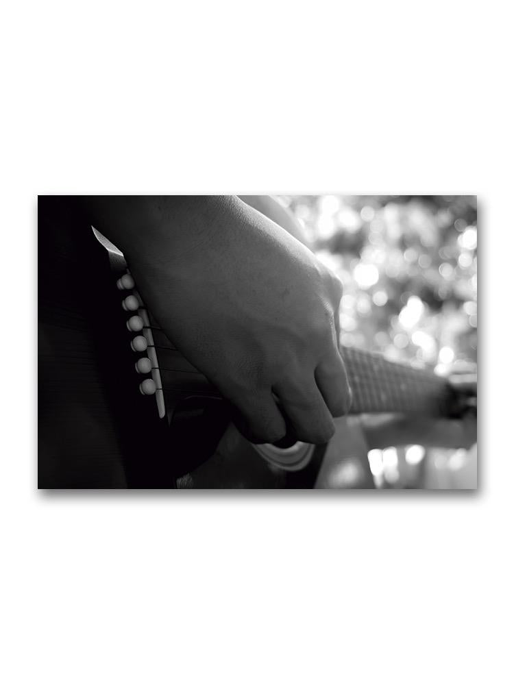 Man Playing Guitar Close-up Poster -Image by Shutterstock