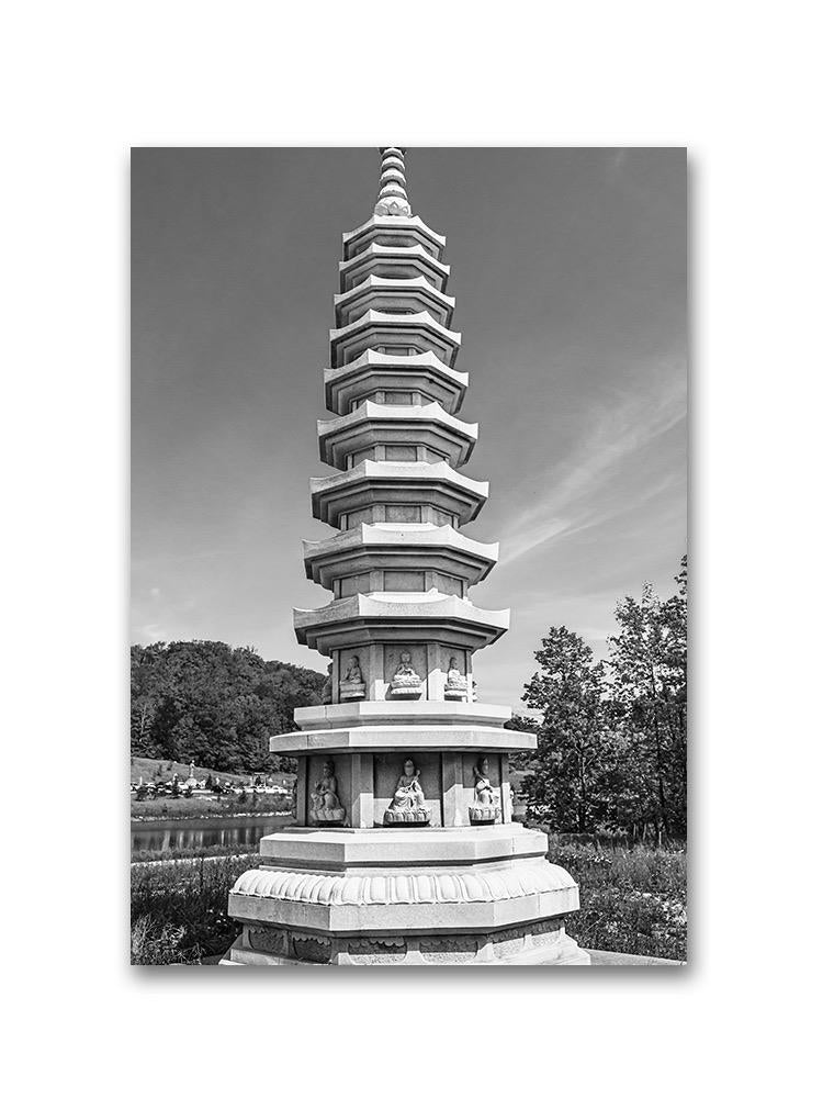 Brick Tower With Budha Statues Poster -Image by Shutterstock