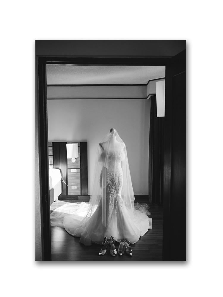 Wedding Dress And Veil Poster -Image by Shutterstock
