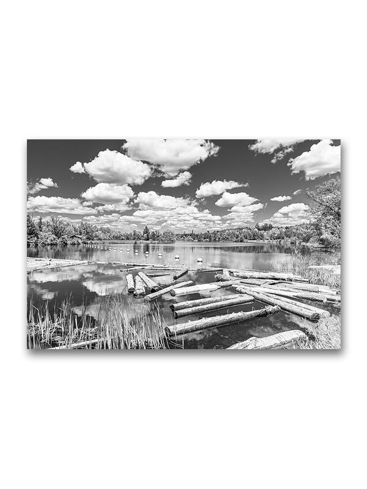 Canadian Pond With Cloudy Sky Poster -Image by Shutterstock