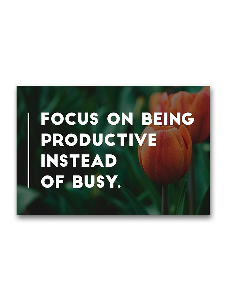 Focus On Productiveness Poster -Image by Shutterstock