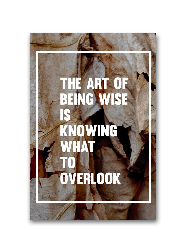Being Wise Motivational Quote Poster -Image by Shutterstock