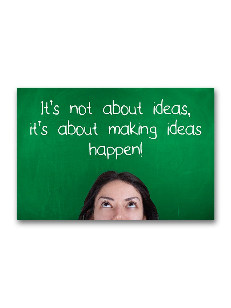 Make Ideas Happen Quote Poster -Image by Shutterstock