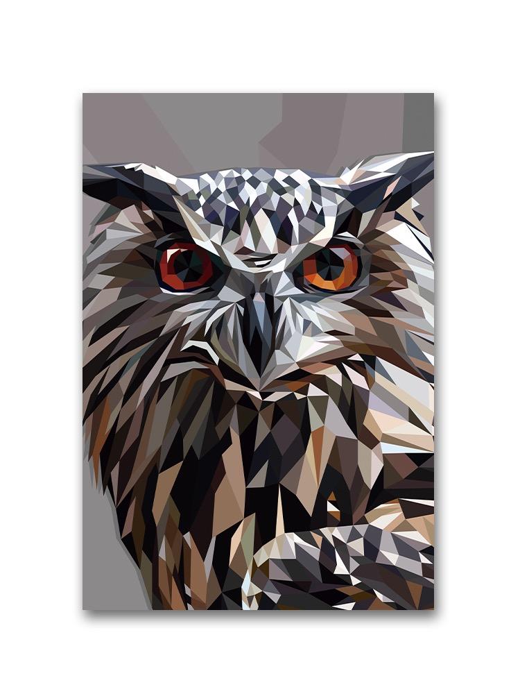 Owl In Low Poly Style Poster -Image by Shutterstock