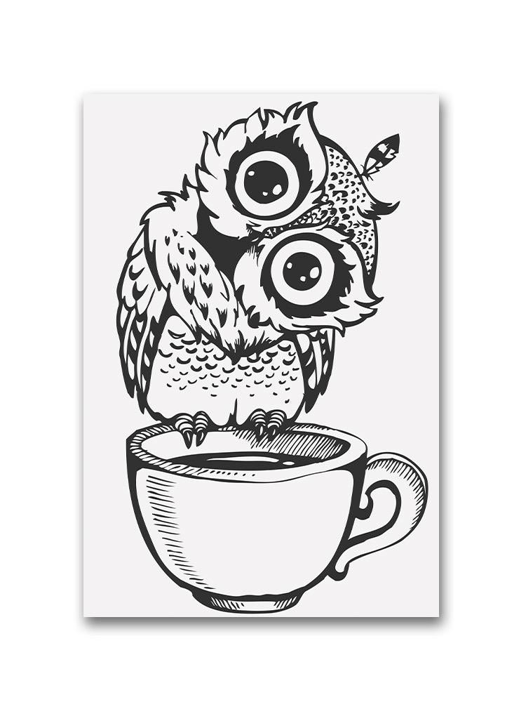 Cute Owl On A Mug Poster -Image by Shutterstock