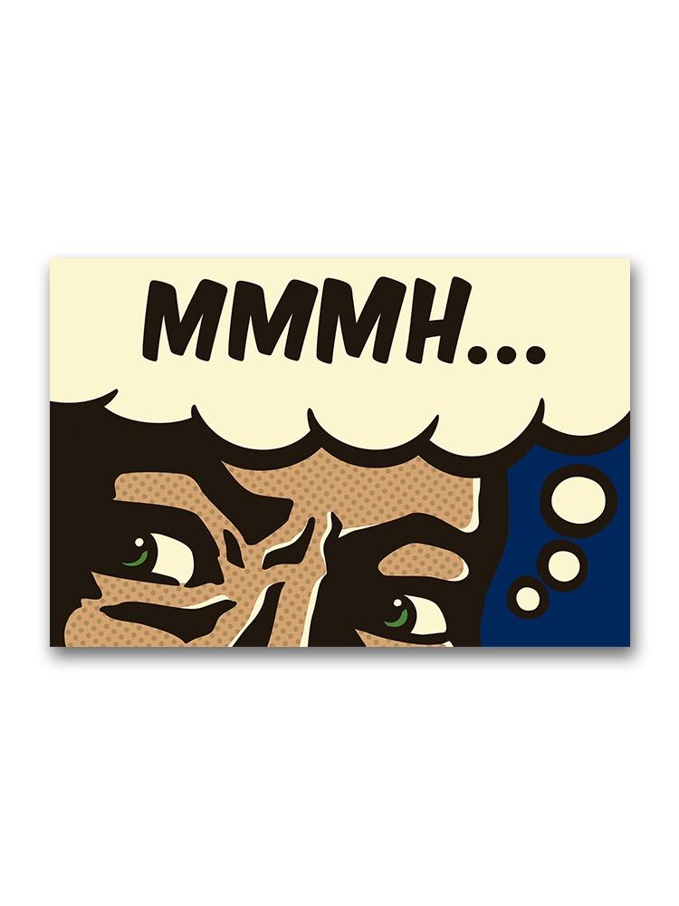 Comic Man Thinking Poster -Image by Shutterstock