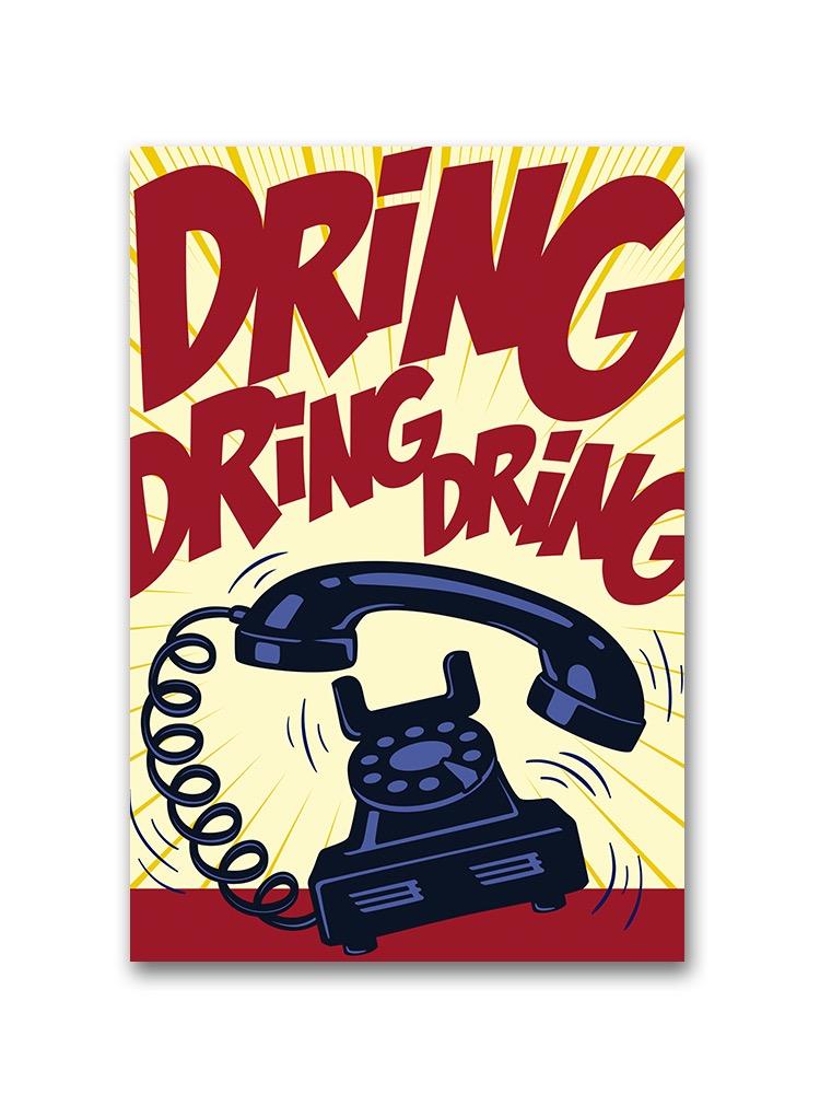 Retro Phone Ringing Poster -Image by Shutterstock